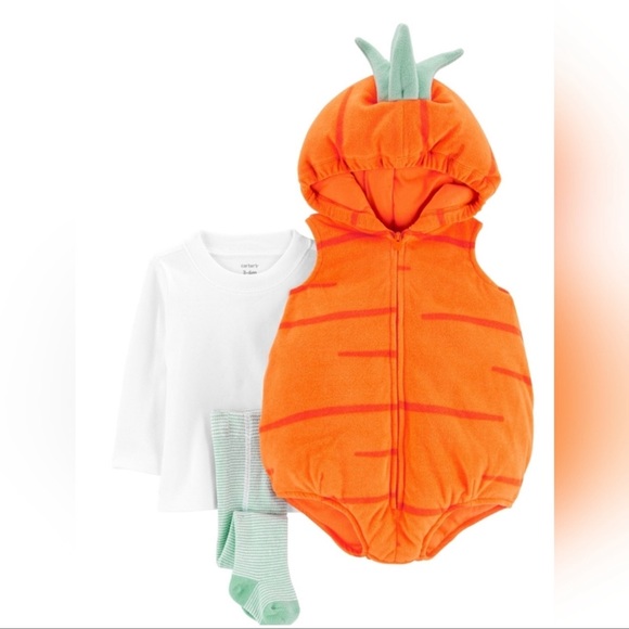 Carter's Other - NWT Carter's Halloween Carrot Costume Size 6/9 Months Fleece Farm Warm